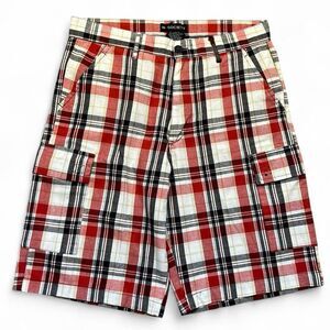 Y2K N15 society plaid cargo Men's multi Shorts